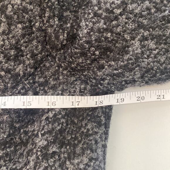 Steve Madden Wool Blend Short Gray Black Pea Coat w Pockets Removable Hood Sz M - Picture 12 of 13